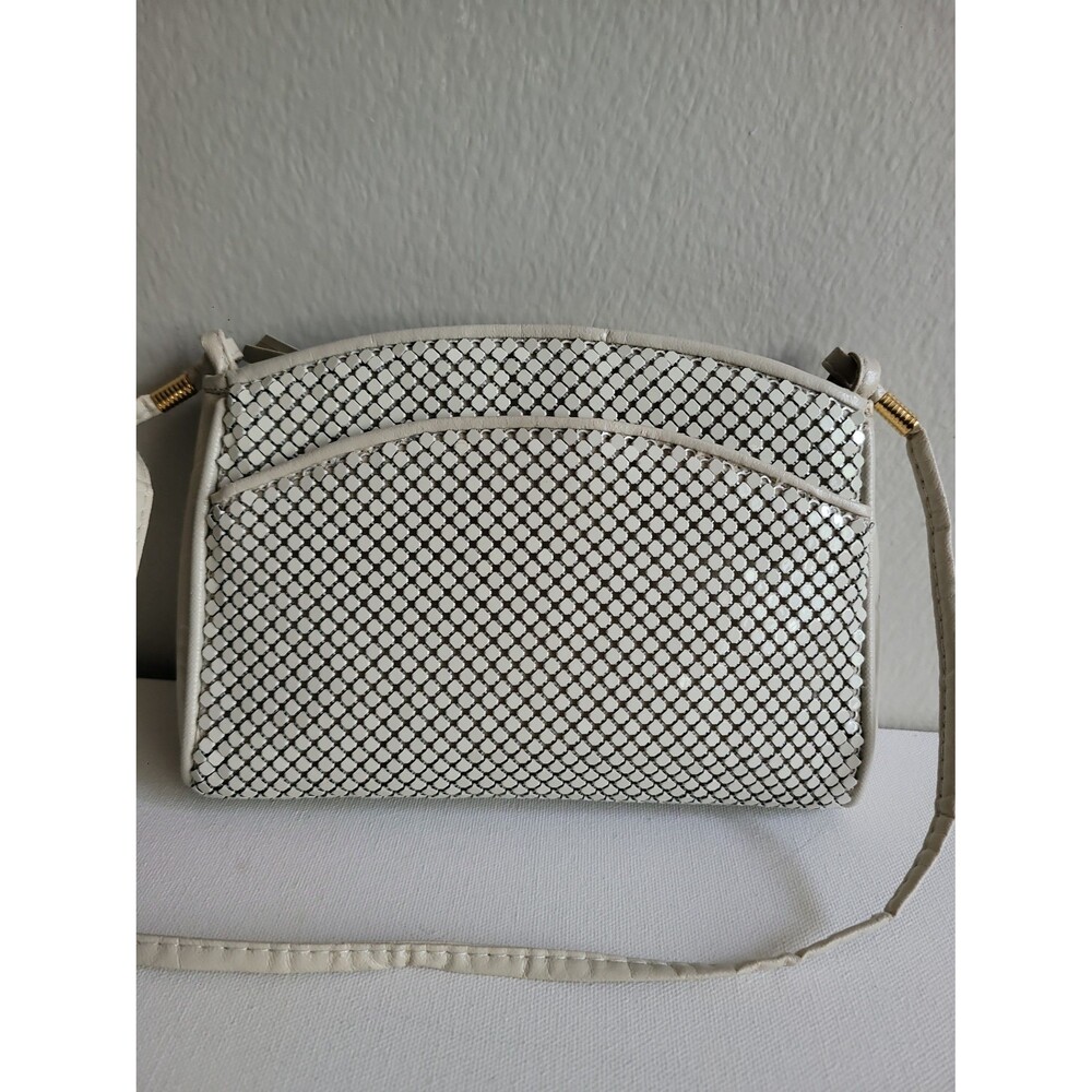 VTG Whiting and Davis Ivory Metal Mesh Shoulder Bag